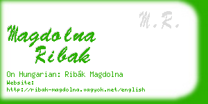 magdolna ribak business card